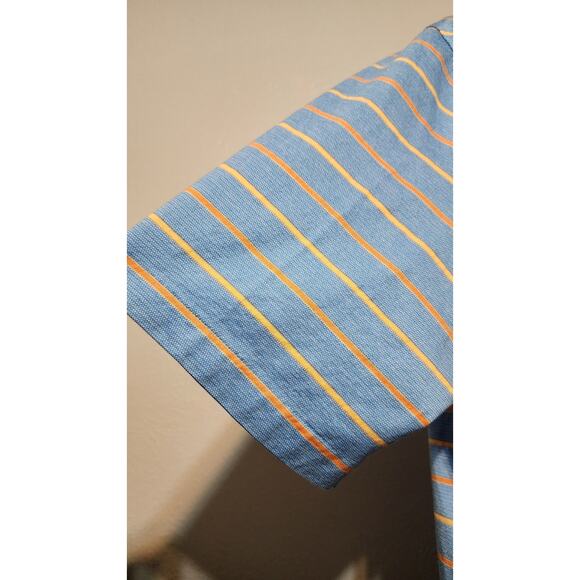 Brooks Brothers Country Club Performance Blue W/ Stripes Short Sleeve Shirt Size - Picture 4 of 5